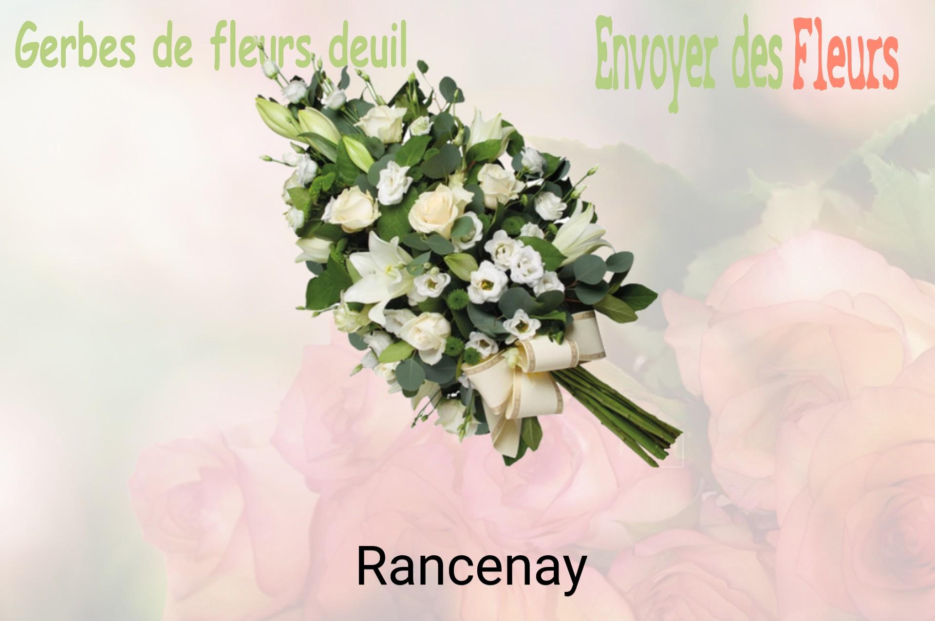 Gerbe de fleurs de deuil livrée à Rancenay